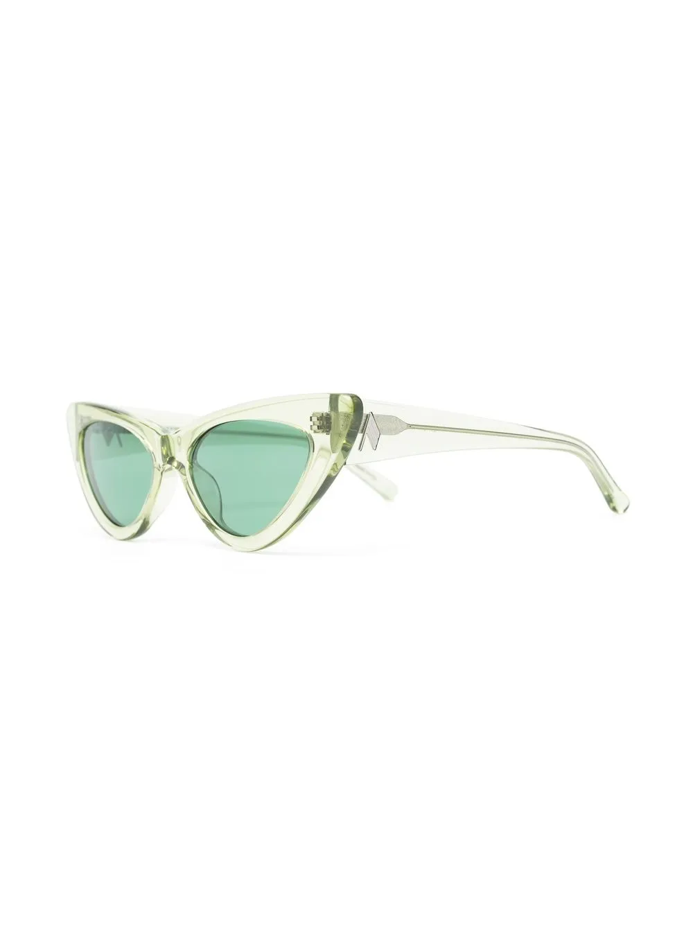 The Attico Dora zonnebril met cat-eye montuur - Groen