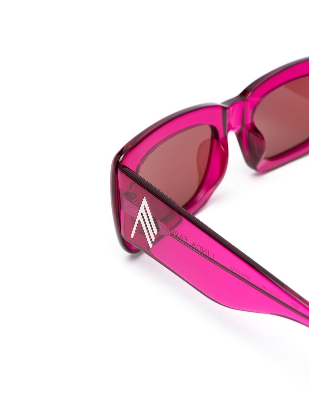 Shop Attico Marja Square-frame Sunglasses In Purple