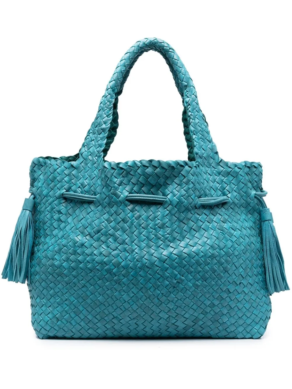 

P.A.R.O.S.H. woven leather tote bag - Blue