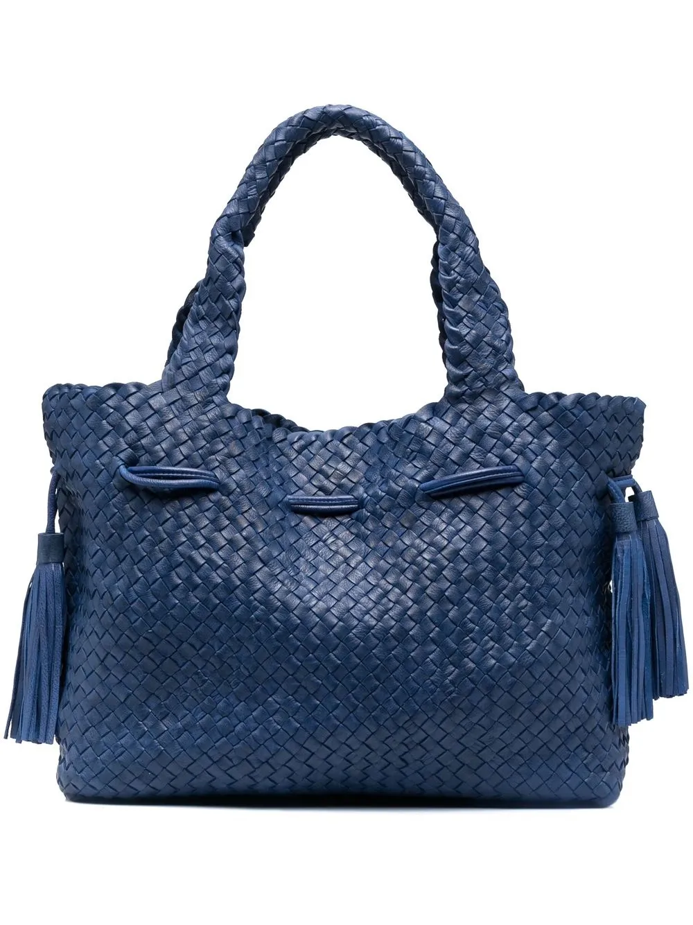 

P.A.R.O.S.H. woven leather tote bag - Blue