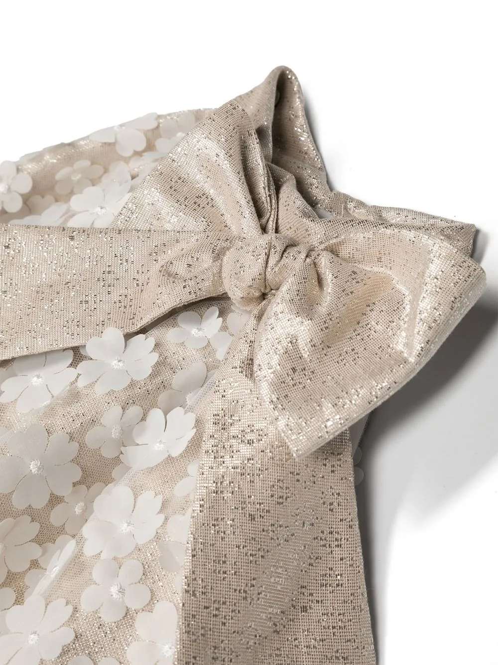 LA STUPENDERIA AURORA FLORAL APPLIQUÉ A-LINE DRESS