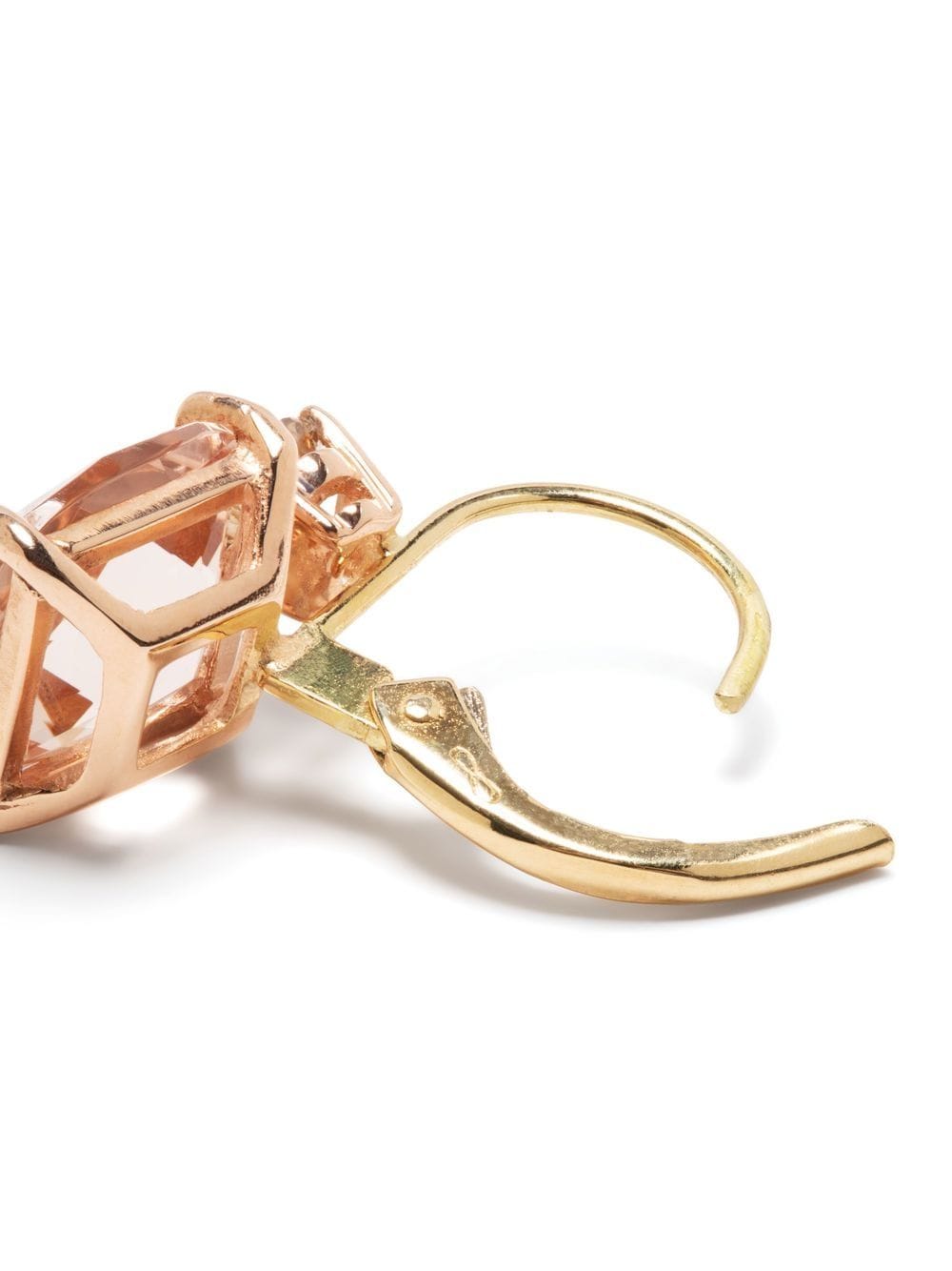 Shop Wouters & Hendrix Gold 18kt Rose Gold Diamond And Morganite Earrings