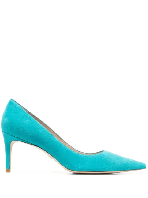 Stuart Weitzman pointed 70mm suede pumps