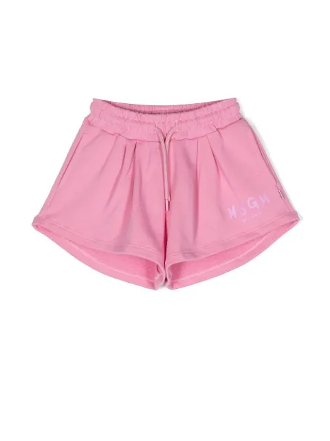 MSGM Kids logo-print shorts