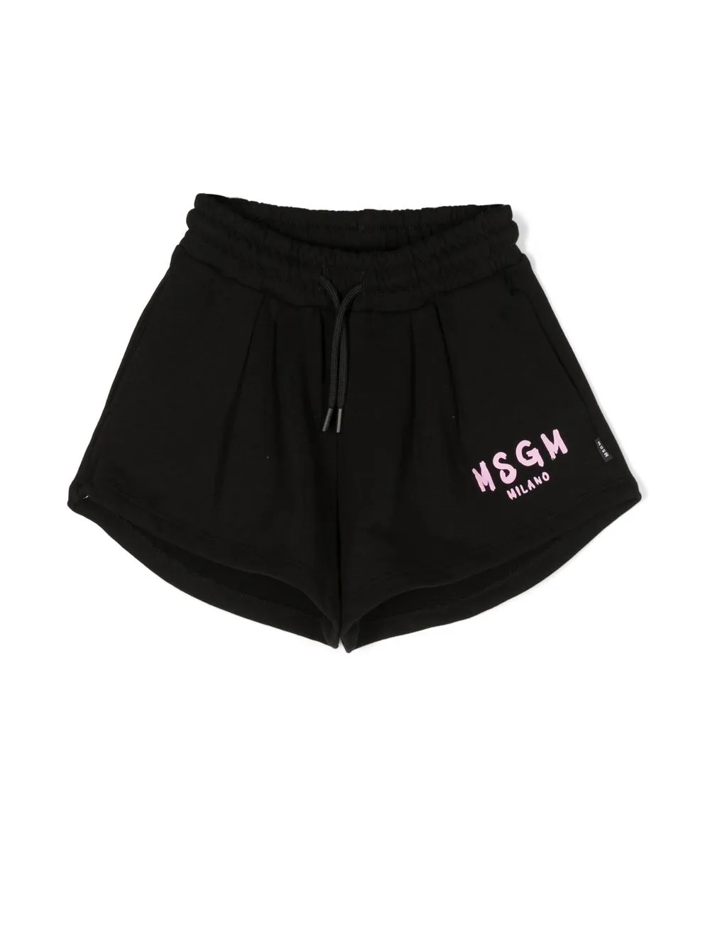 

MSGM Kids logo-print cotton shorts - Black