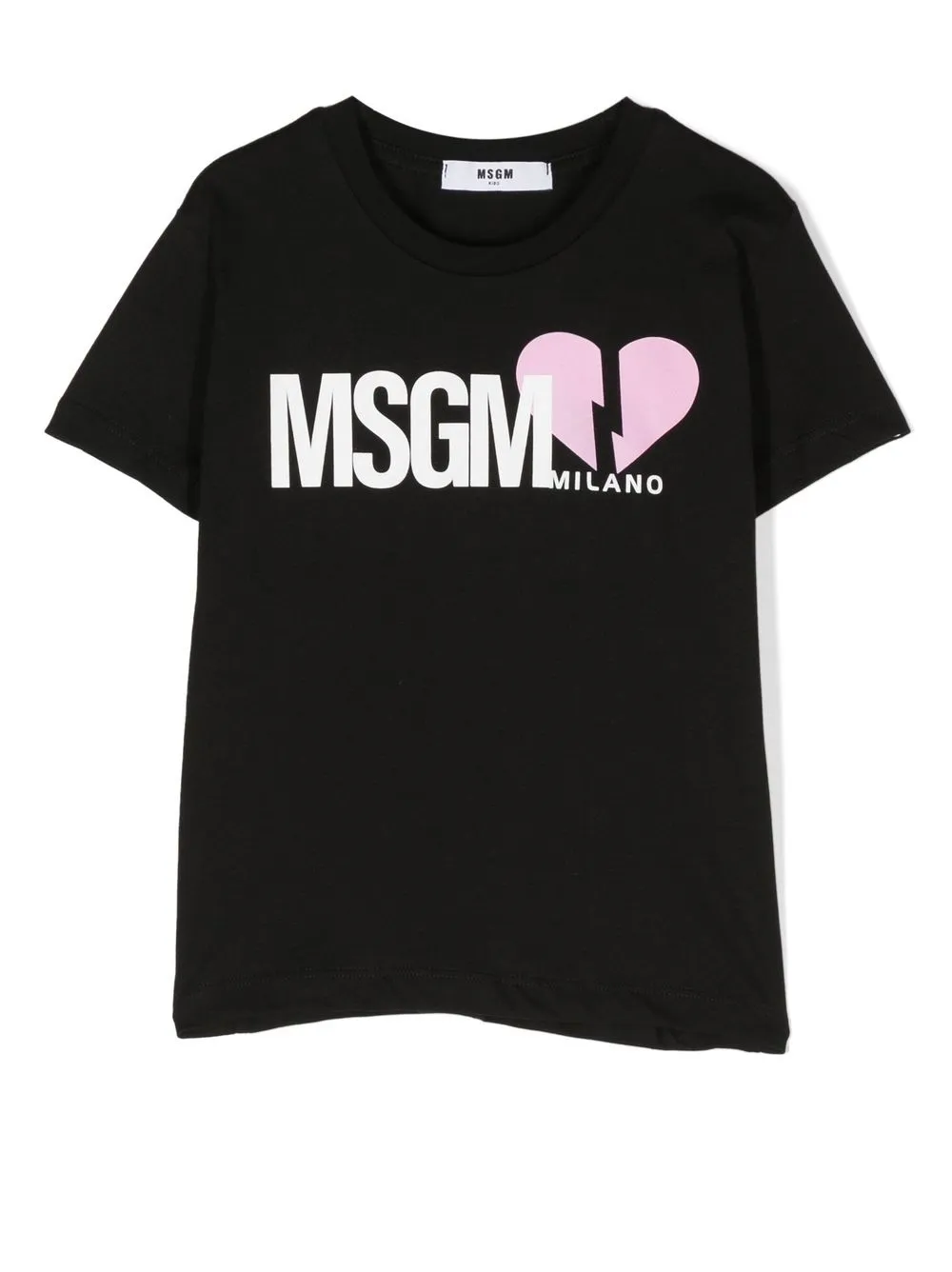 MSGM Kids logo-print short-sleeved T-shirt - Black
