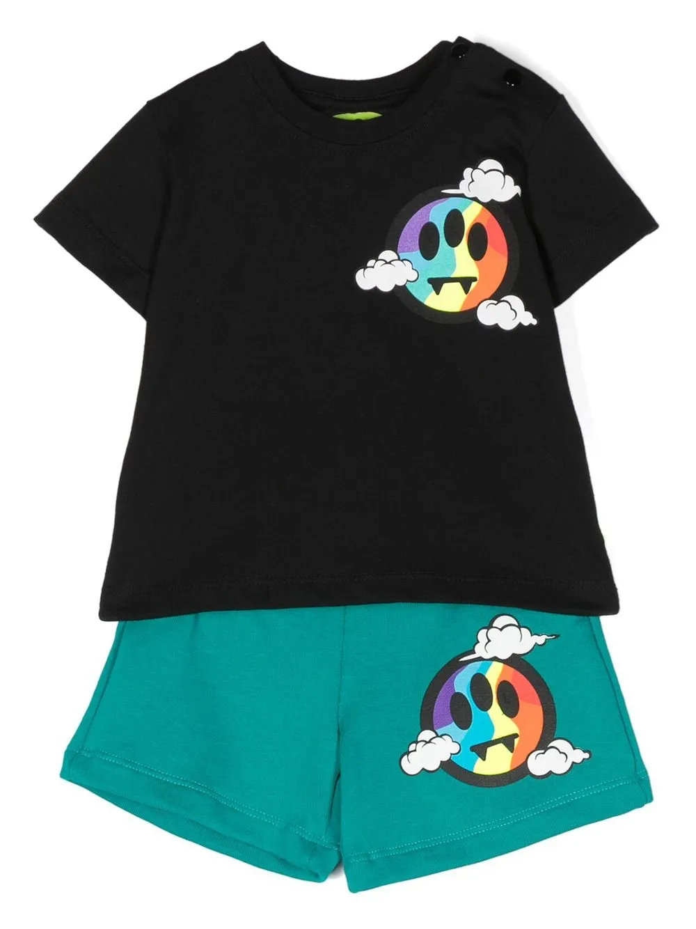 Barrow Babies' Coordinated T-shirt And Shorts In Black