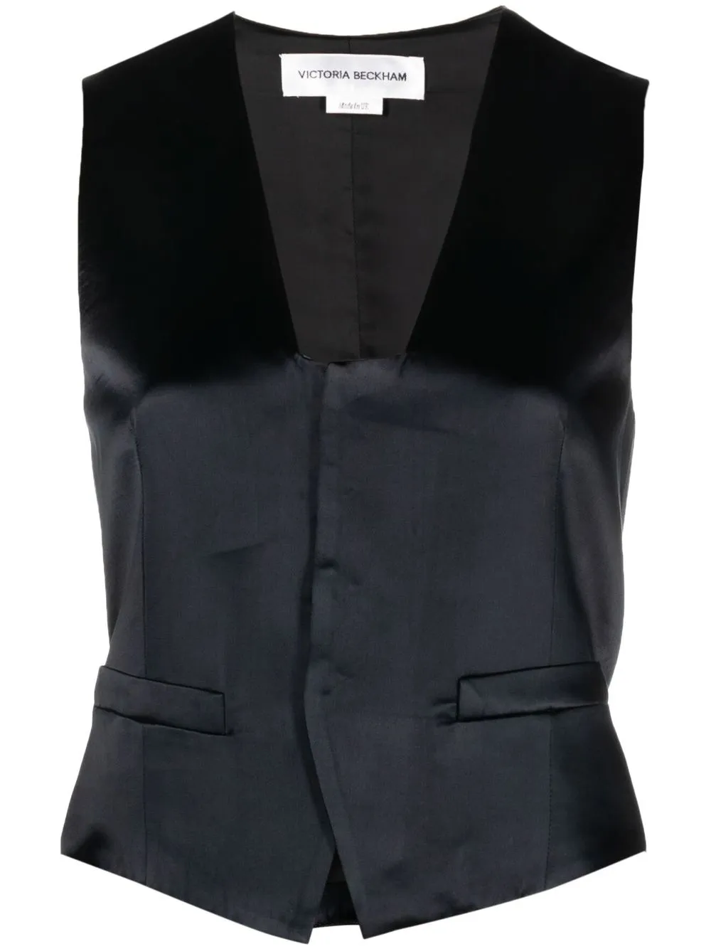 

Victoria Beckham tailored satin waistcoat - Black