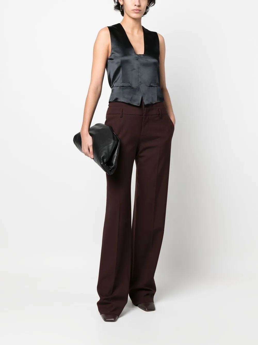 Victoria Beckham Satijnen gilet - Zwart