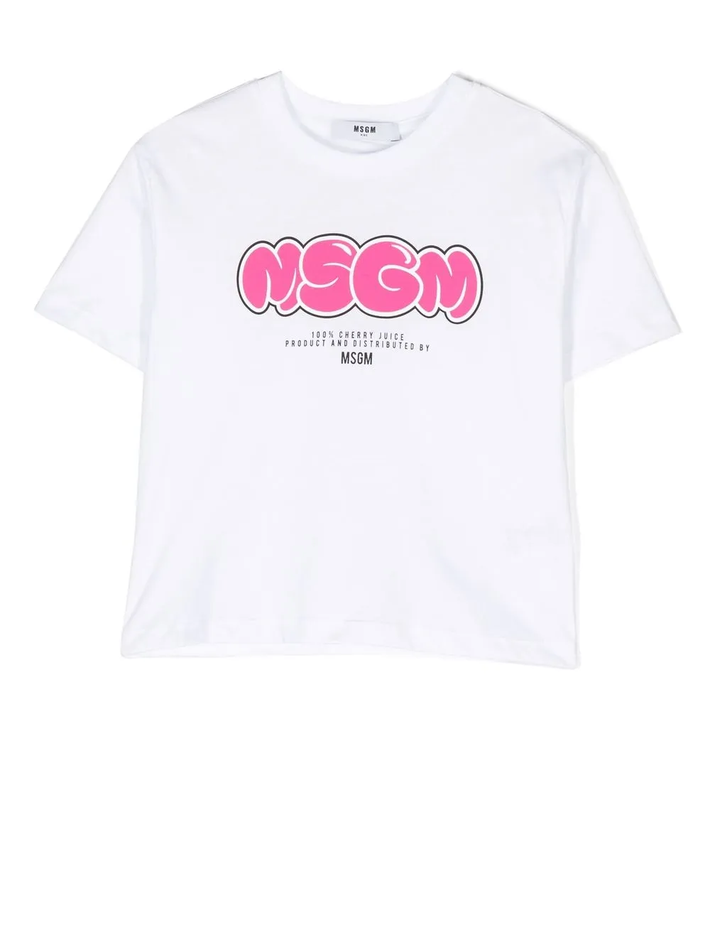 

MSGM Kids playera con logo estampado - Blanco