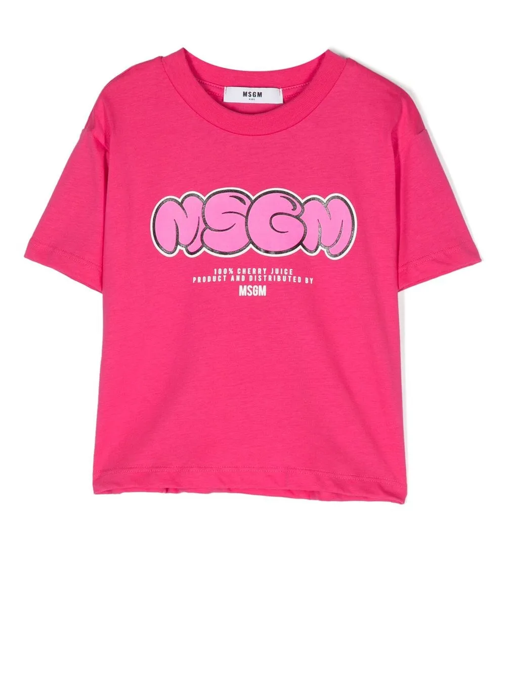 

MSGM Kids playera manga corta con logo estampado - Rosado