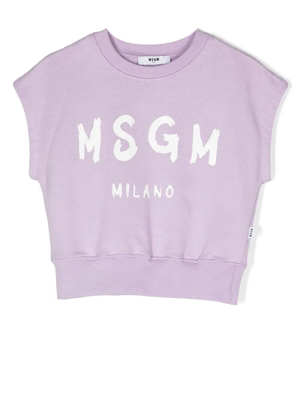 

MSGM Kids playera con logo estampado - Morado