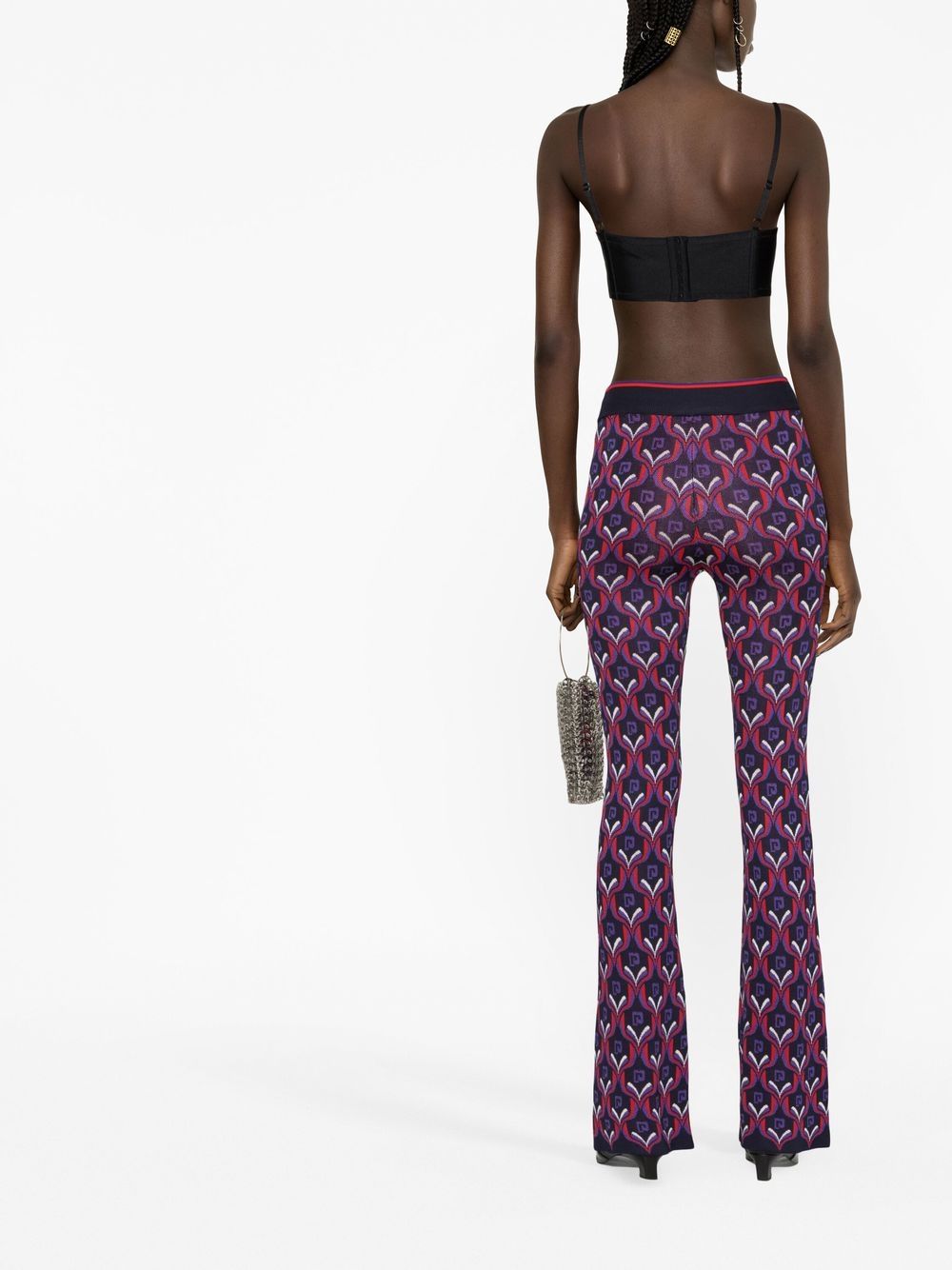 Paco Rabanne patterned-jacquard Flared Trousers - Farfetch