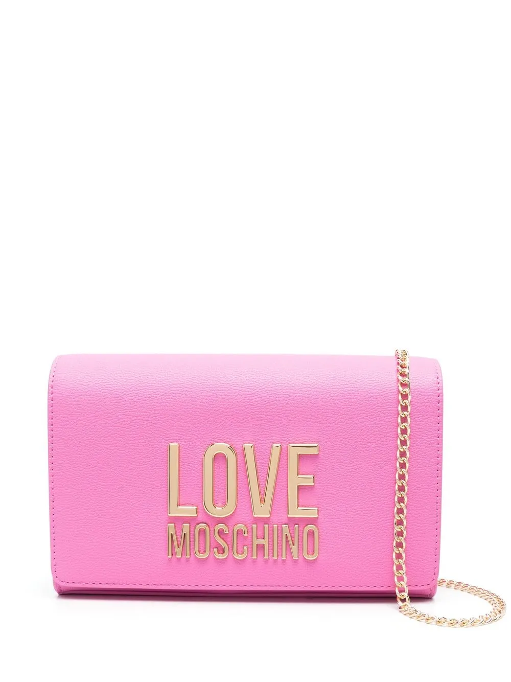 

Love Moschino logo-lettering cross body bag - Pink