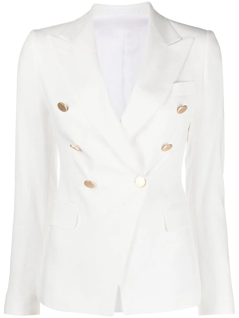 Tagliatore Buttoned Double-breasted Blazer In White