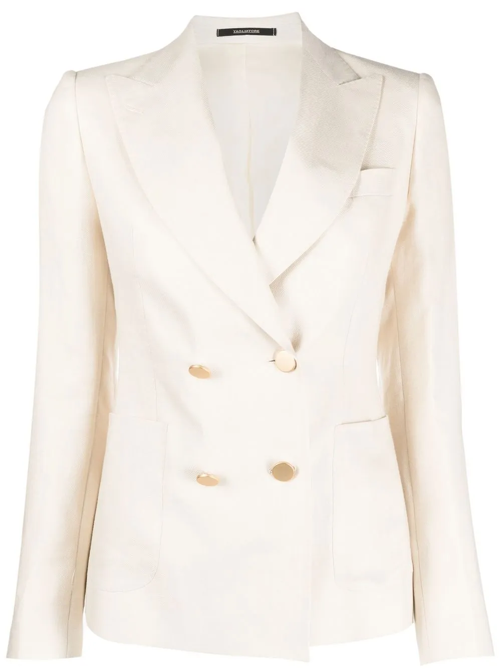 

Tagliatore double-breasted linen blazer - Neutrals