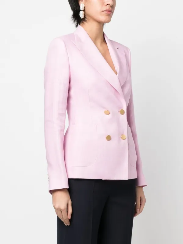 Pink blazer double on sale breasted