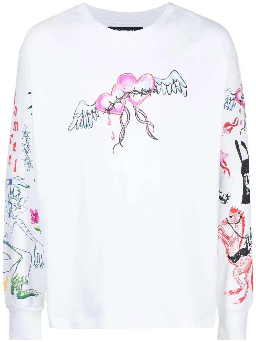 

DOMREBEL graphic-print long-sleeved T-shirt - White