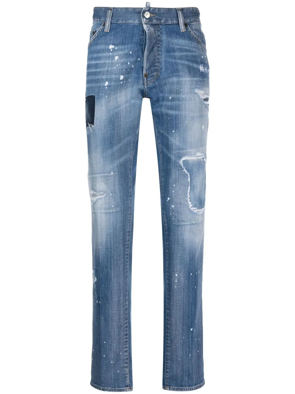 

Dsquared2 distressed straight-leg jeans - Blue