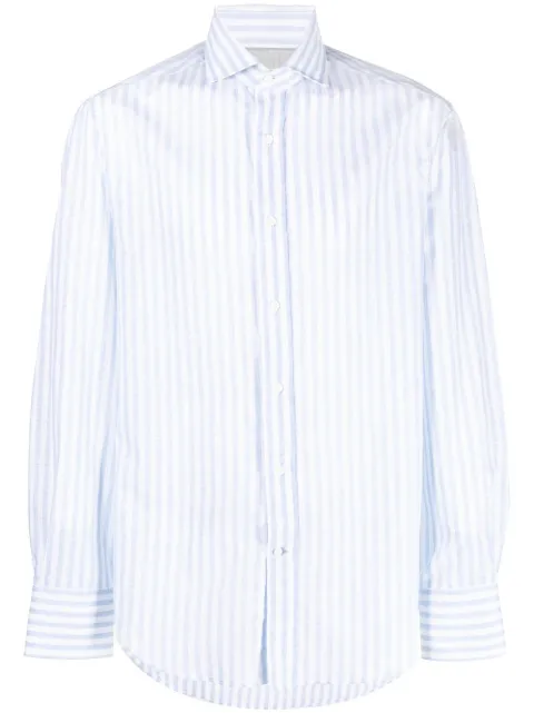 Brunello Cucinelli striped long-sleeved shirt