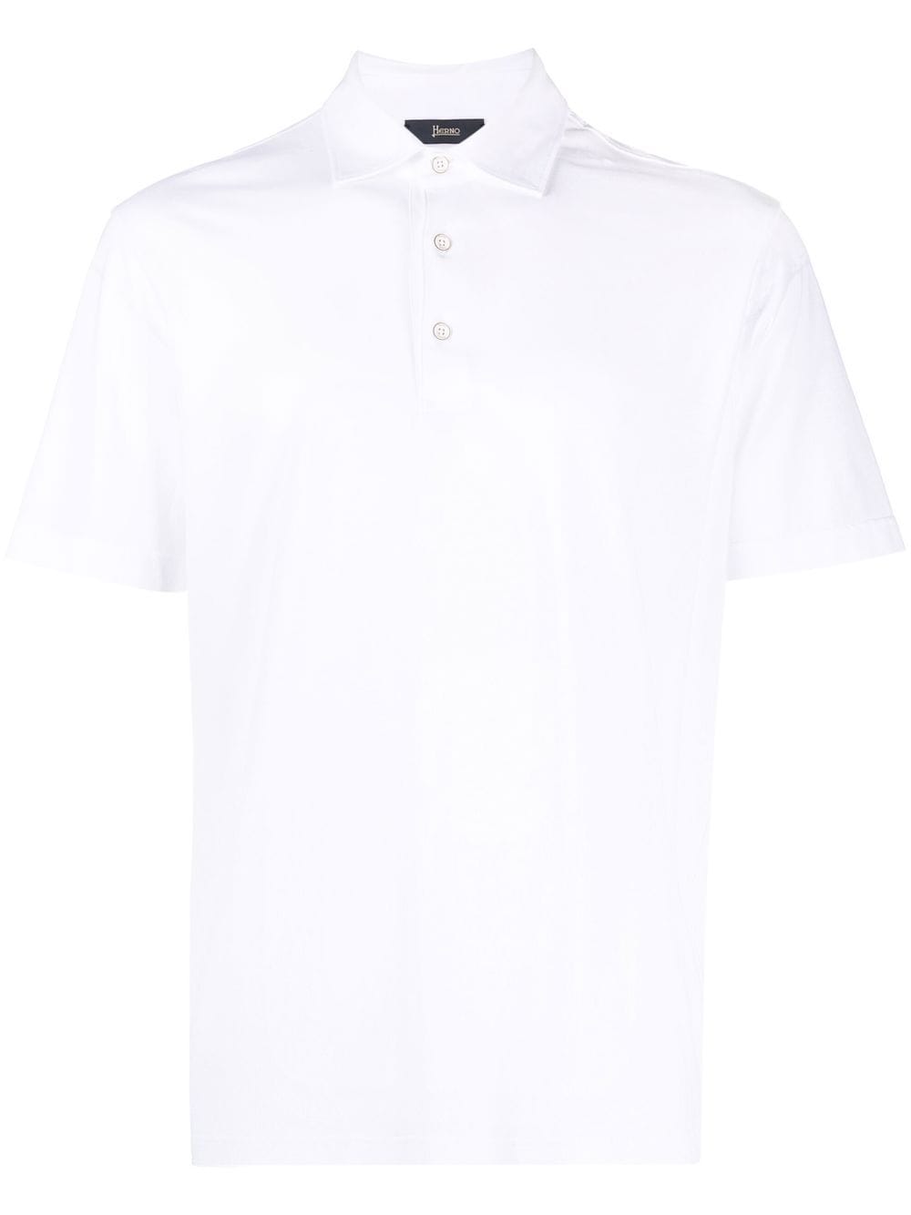 Shop Herno Short-sleeved Polo Shirt In White