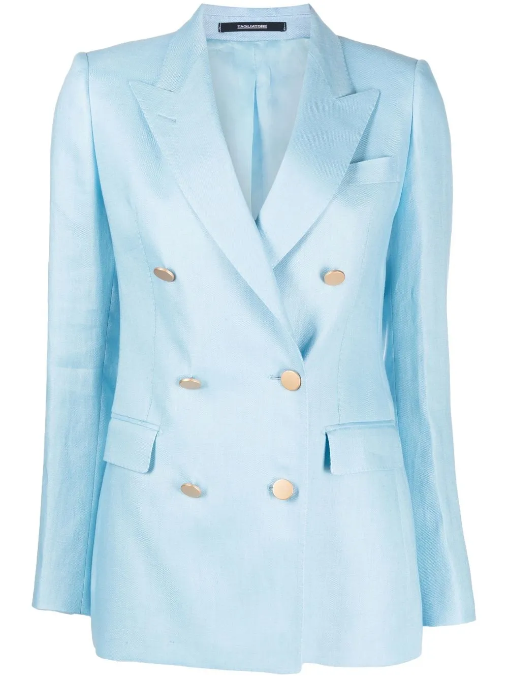 

Tagliatore double-breasted linen blazer - Blue