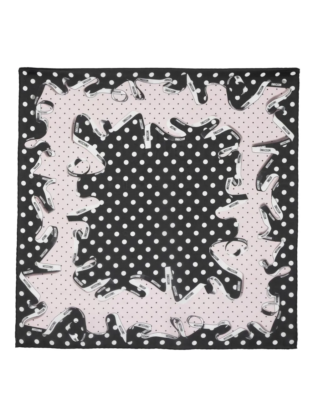 

Moschino polka-dot silk scarf - Black