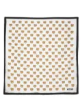 Moschino Teddy Bear-print silk foulard - White