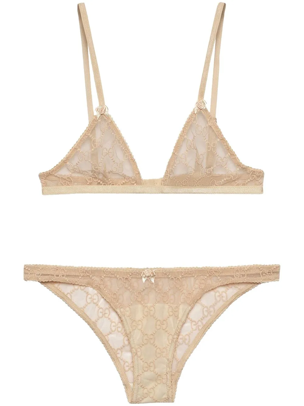 

Gucci GG-jacquard lingerie set - Neutrals