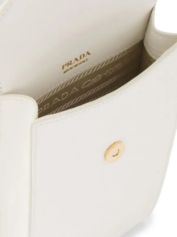 PRADA プラダ スモール 2WAYハンドバッグ ホワイト サフィアーノ