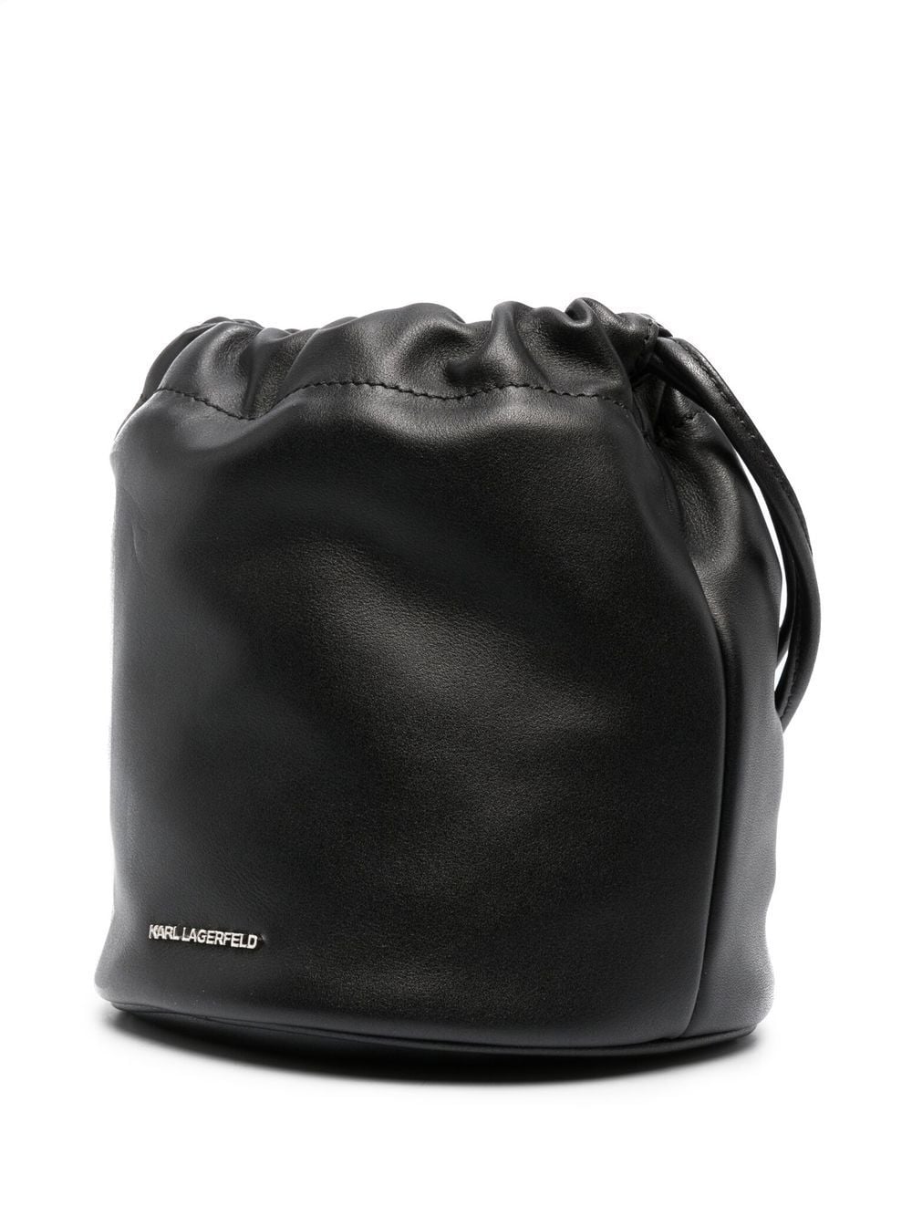 Shop Karl Lagerfeld Ikonik 2.0 Bucket Bag In Black
