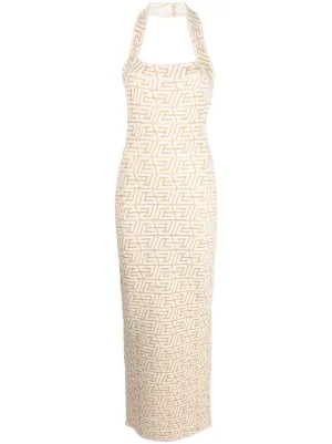 Balmain Chevron Knit Mini Dress | Red | FARFETCH