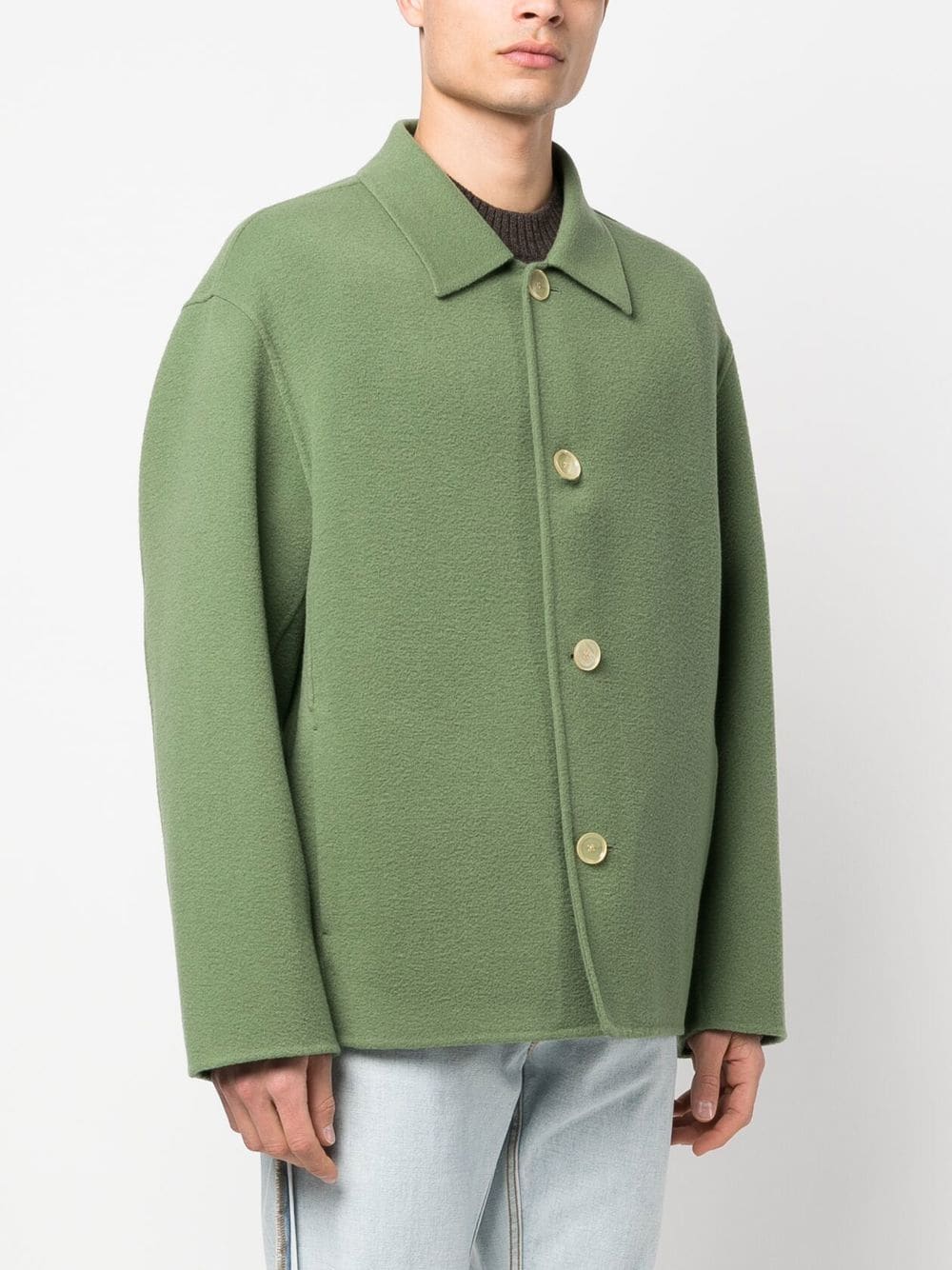 Auralee brushed-wool Shirt Jacket - Farfetch