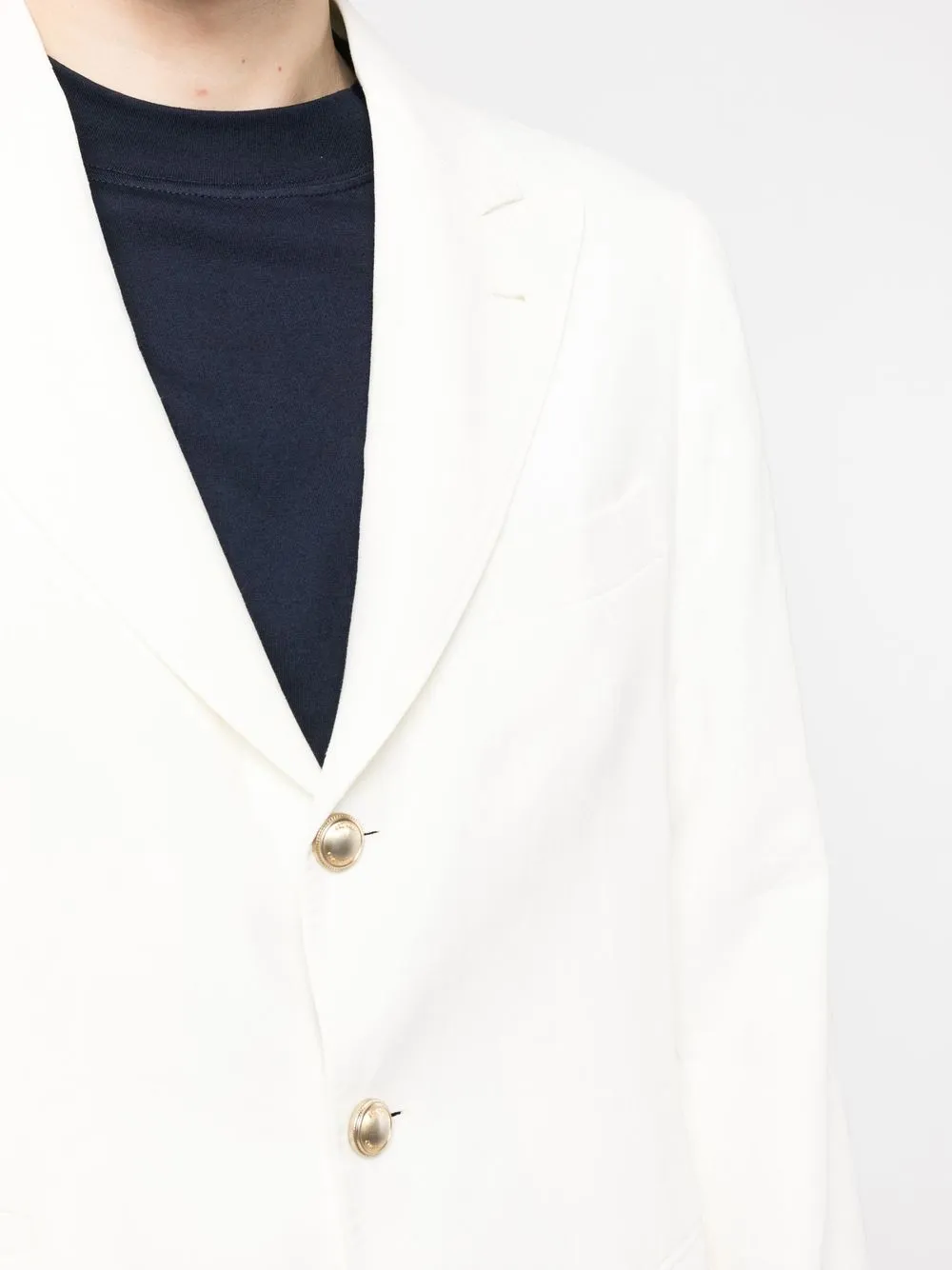 Brunello Cucinelli Single-breasted Linen Blazer In Neutrals