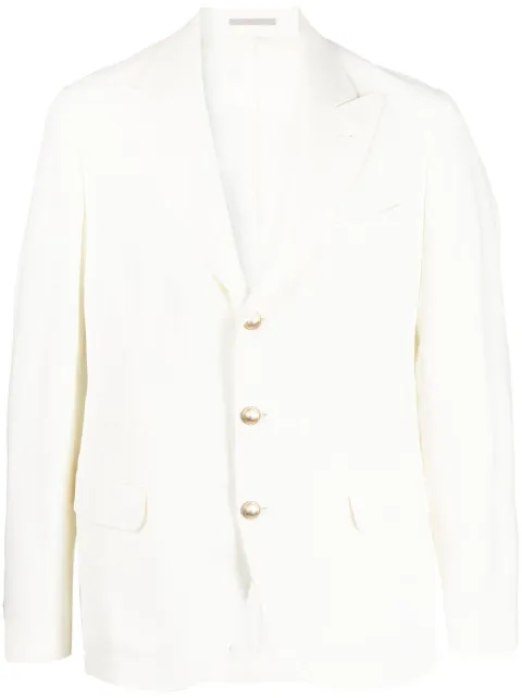 Brunello Cucinelli single-breasted linen blazer
