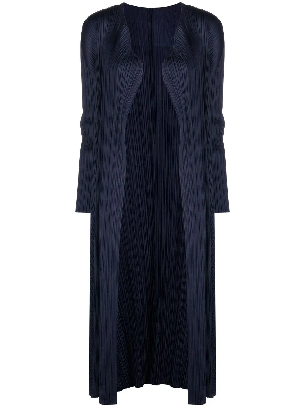 

Pleats Please Issey Miyake pleated long-sleeved jacket - Blue