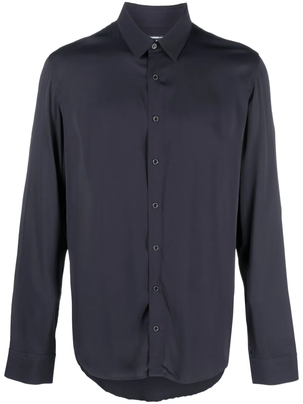 Patrizia Pepe Long-sleeved Button-up Shirt In Blue