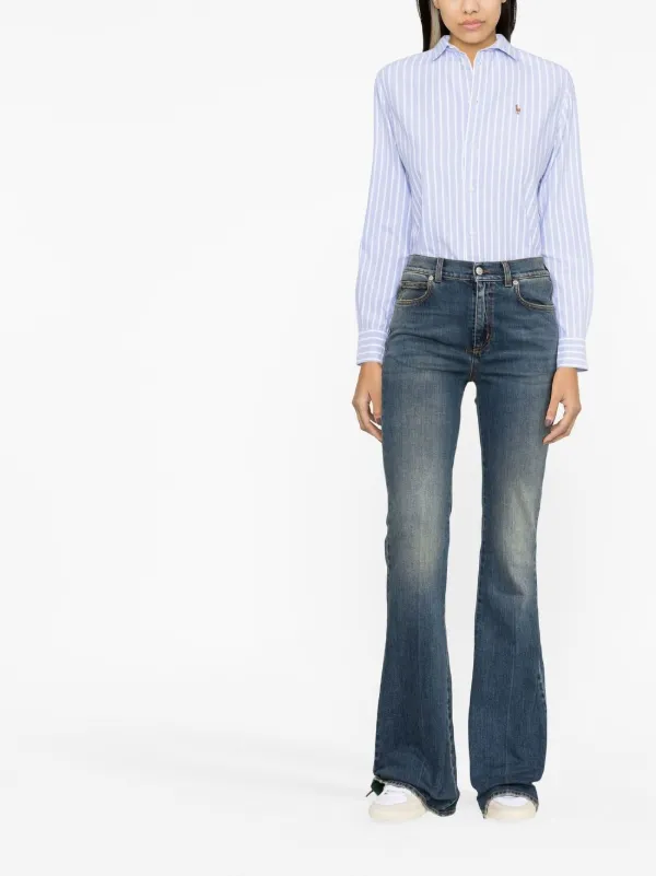 Polo Ralph Lauren Polo Pony Motif Striped Shirt | Blue
