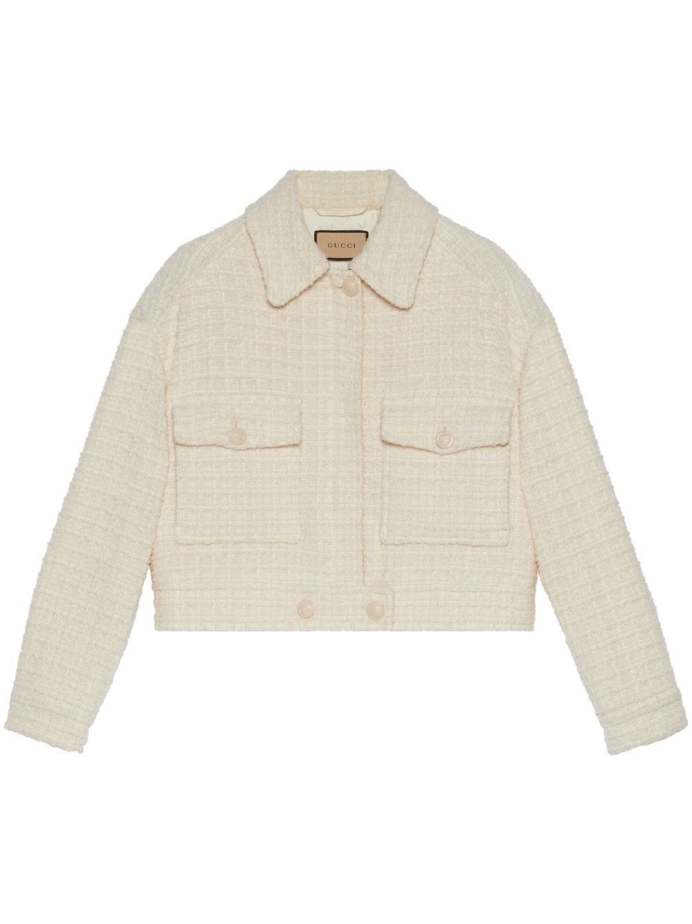 Gucci patch-pocket Tweed Shirt Jacket - Farfetch