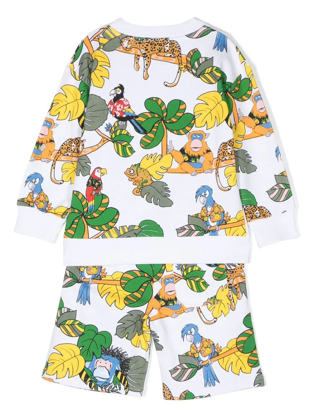 Stella McCartney Kids Shorts met jungleprint - Wit