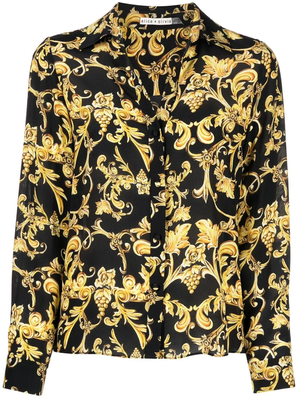 

alice + olivia Eloise ornate-pattern blouse - Black