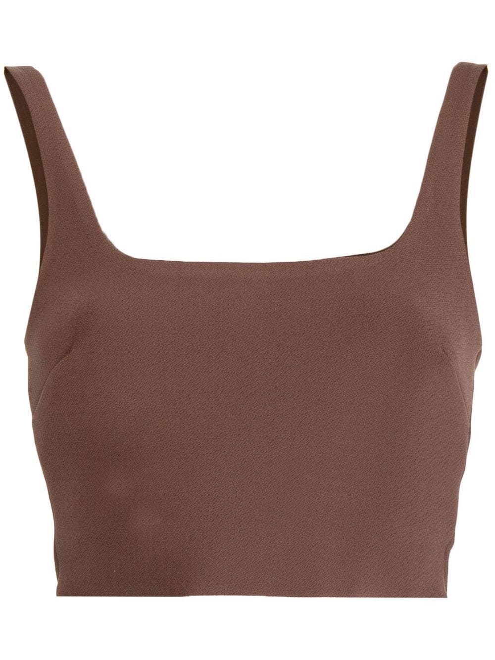 Bec & Bridge Sleeveless Crop Top In Brown