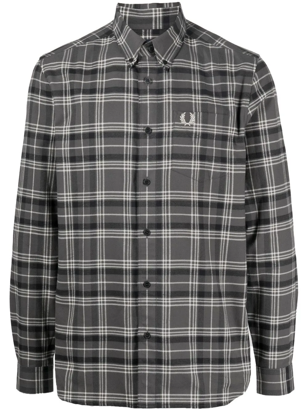 

Fred Perry checked flannel long-sleeve shirt - Black