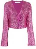 In The Mood For Love Ruddy Solid sequin-embellished blouse - Pink