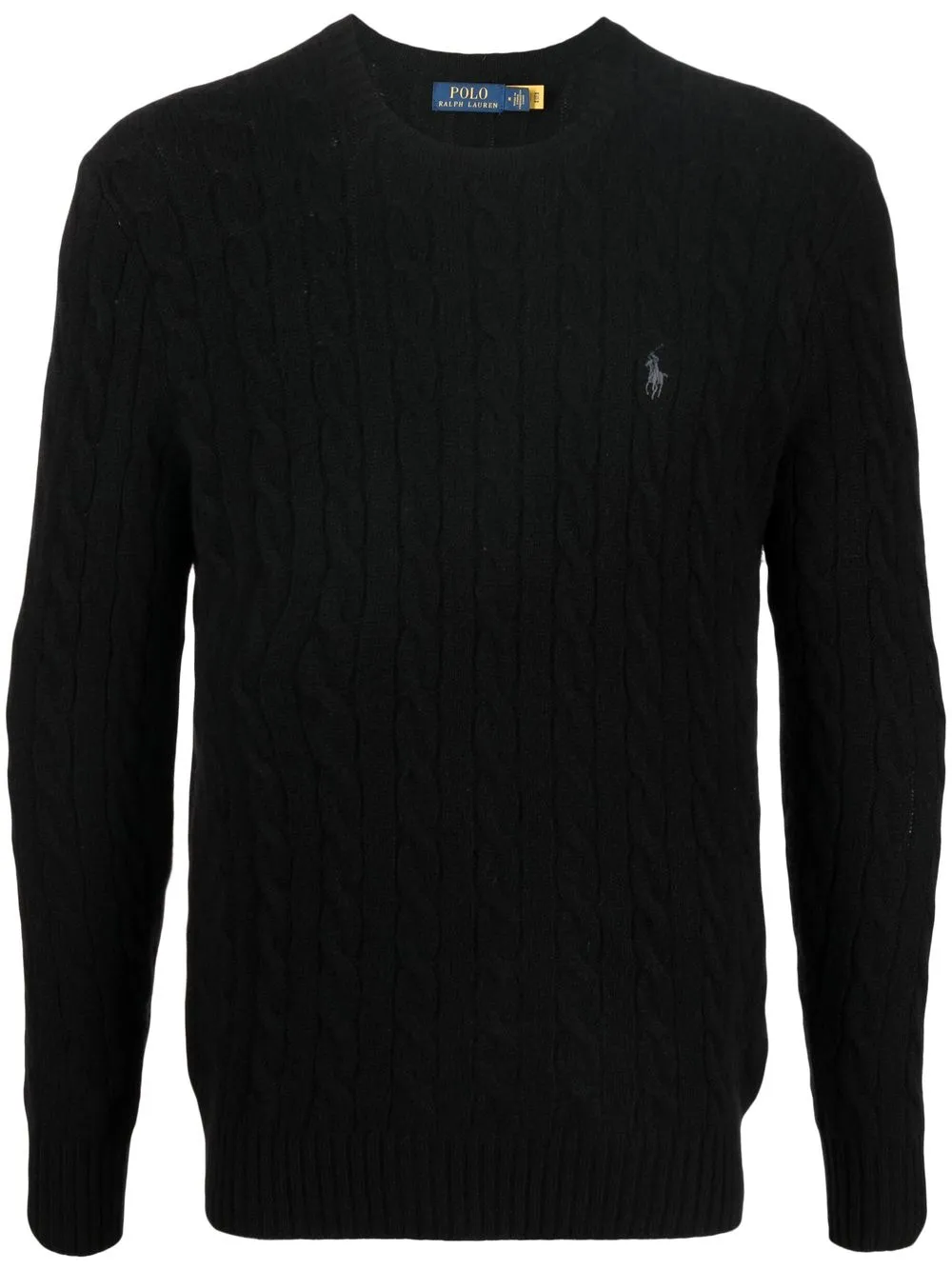 

Polo Ralph Lauren cable-knit logo-embroidered jumper - Black