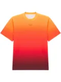 Courrèges gradient-effect logo-embroidered T-shirt - Multicolour