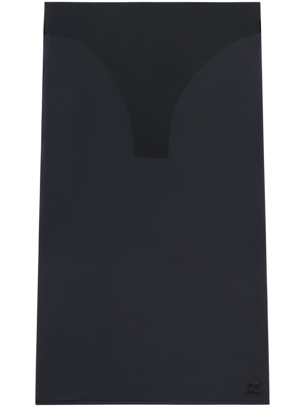 Courrèges Sheer Tube Midi Skirt In Black