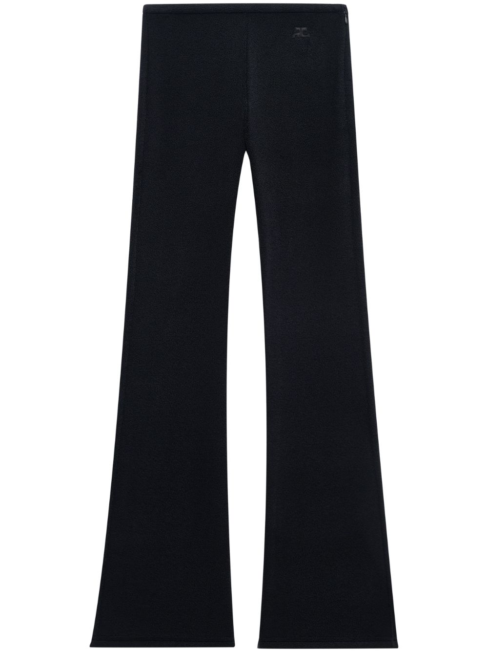 Shop Courrèges Heritage Low-rise Flared Trousers In Black