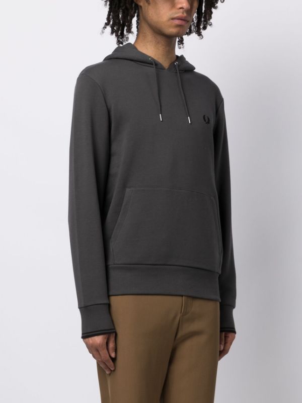 ENCOMING EMBROIDERED HOODIE [SLATE GREY] 純正廉価 safetec.com.br