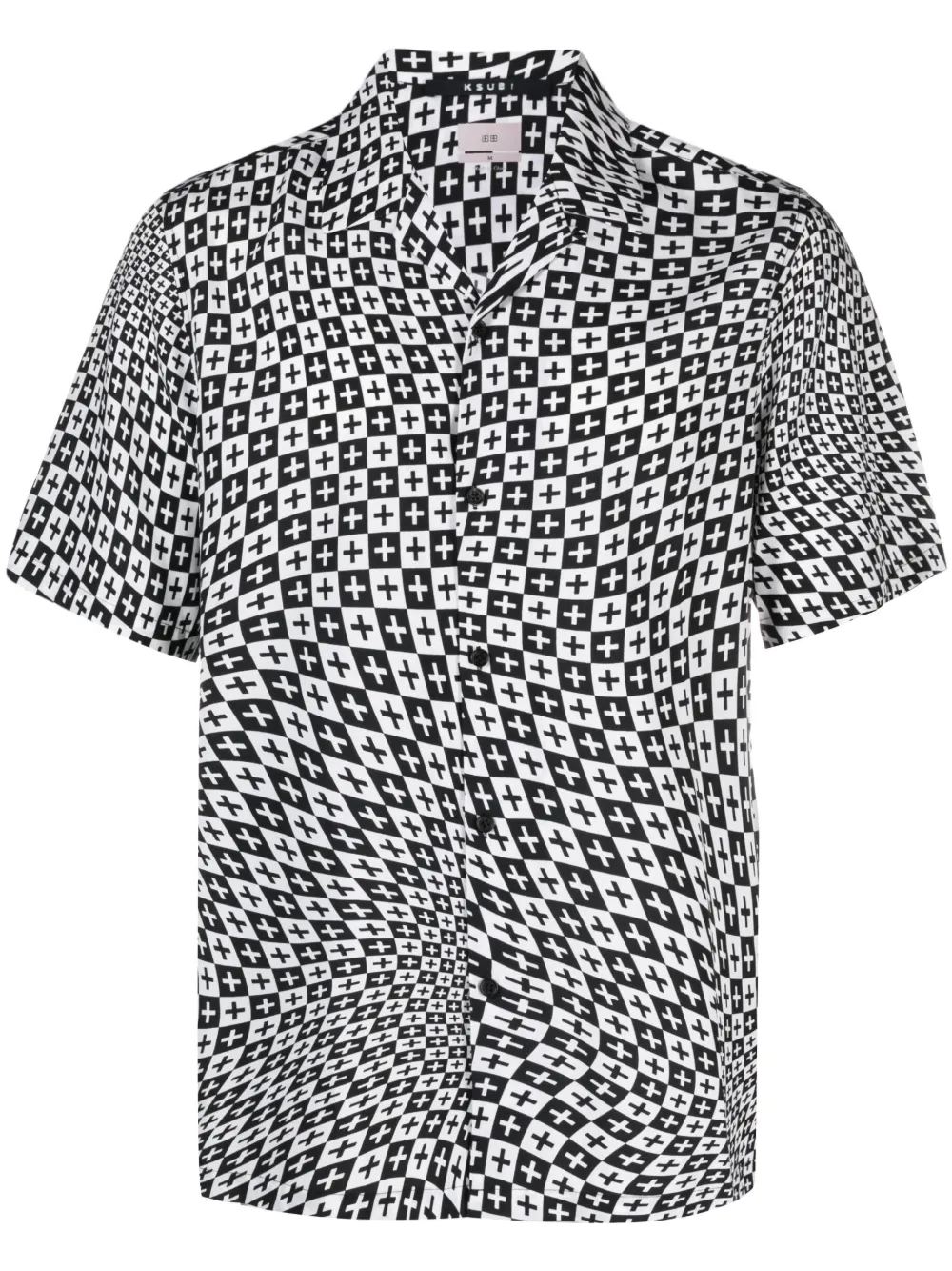 Ksubi Check Out Resort Short Sleeve Button-up Shirt In Black